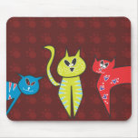 3 Merry Cats Mousepad