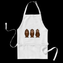 3 Monkeys, See no evil, Hear no evil, See no evil aprons