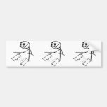 3 Newspaper Tear Guy Bumper Sticker