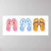 3 Pairs of Flip-Flops Posters & Prints