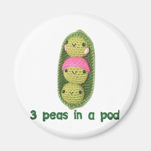 3 Peas in a Pod Magnet