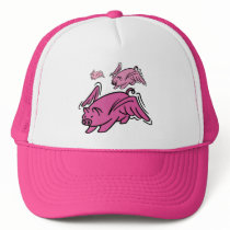 3 Pigs Flying Trucker Hats