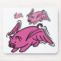 3 Pigs Flying Mousepads
