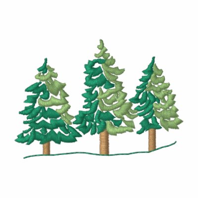 3 Pine Trees Jacket by ZazzleEmbroidery