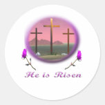 3 Pink crosses Christian gifts Stickers