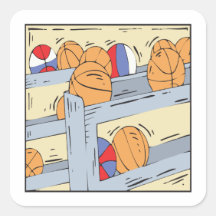 3 Point Contest Square Sticker