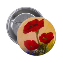 3 Poppies Button