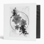 3 Pretty Flowers - B&W Infrared 3 Ring Binder