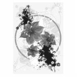 3 Pretty Flowers - B&W Infrared photo sculptures