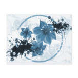 3 Pretty Flowers - Blue