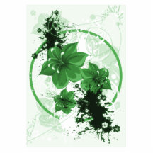 3 Pretty Flowers - Green Photo Sculpture