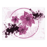 3 Pretty Flowers - Pink Postcards