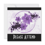 3 Pretty Flowers - Purple