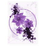 3 Pretty Flowers - Purple Cut Outs