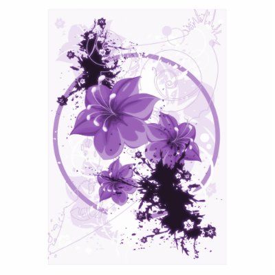 3 Pretty Flowers - Purple by VoXeeD