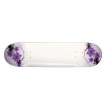 3 Pretty Flowers - Purple Skateboard