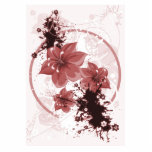 3 Pretty Flowers - Red Photo Cut Outs