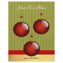3 Red Ornaments