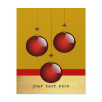 3 Red Ornaments