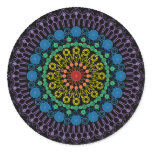 3" Round Sticker with Good Day Bike Mandala