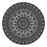 3" Round Sticker with Good Day Bike Mandala