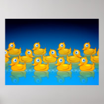 3 rows of rubber ducks print