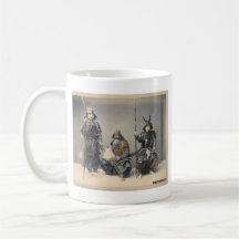 3 samouraïs en photo de cru d'armure tasse à café