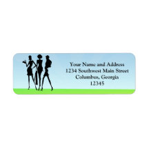3 Shopping Women Friends Custom Return Address Labels