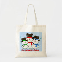 3 Singing Snowmen Bags