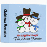 3 Singing Snowmen Christmas Binder