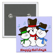 3 Singing Snowmen Pin