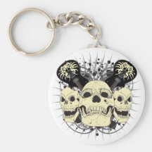 3 Skull Guitars Key Chains