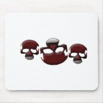 3 skulls mousepad