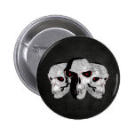 3 Skulls With Background Pins
