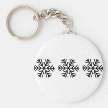 3 snowflakes icon key chain