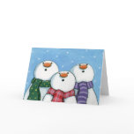 3 Snowmen Greeting Card