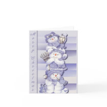 3 Snowmen - Note Card