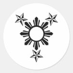 3 Stars and Sun Stickers