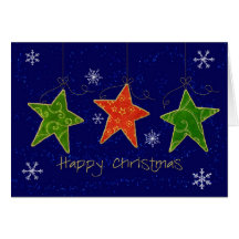 3 stars christmas card