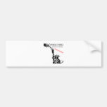 3 symbols white bumper sticker