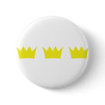 3 three king crowns pinback button