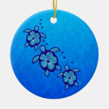 3 tortues bleues de Honu Décorations De Noël