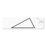 3 triangle bumper stickers