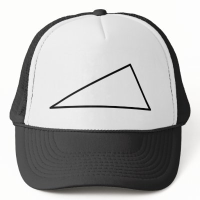 3 triangle trucker hats by Tomaniac