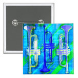 3 Trumpets Abstract Pins