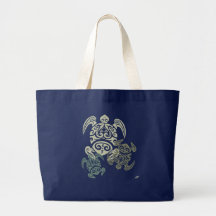 3-Turtle Jumbo Tote Bag