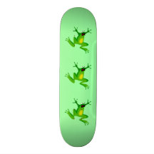 3 Wild Crazy Jumping Frog Animal Green Skateboard