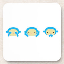 3 Wise Monkeys Beverage Coaster
