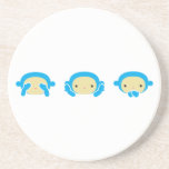3 Wise Monkeys Beverage Coaster