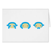 3 Wise Monkeys Cards